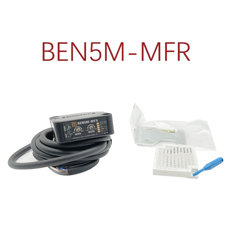 BEN5M-MFR AC/DC Retroreflective Photoelectric Switch Sensor Sensing 5 Meters Relay Output 100% New High-Quality