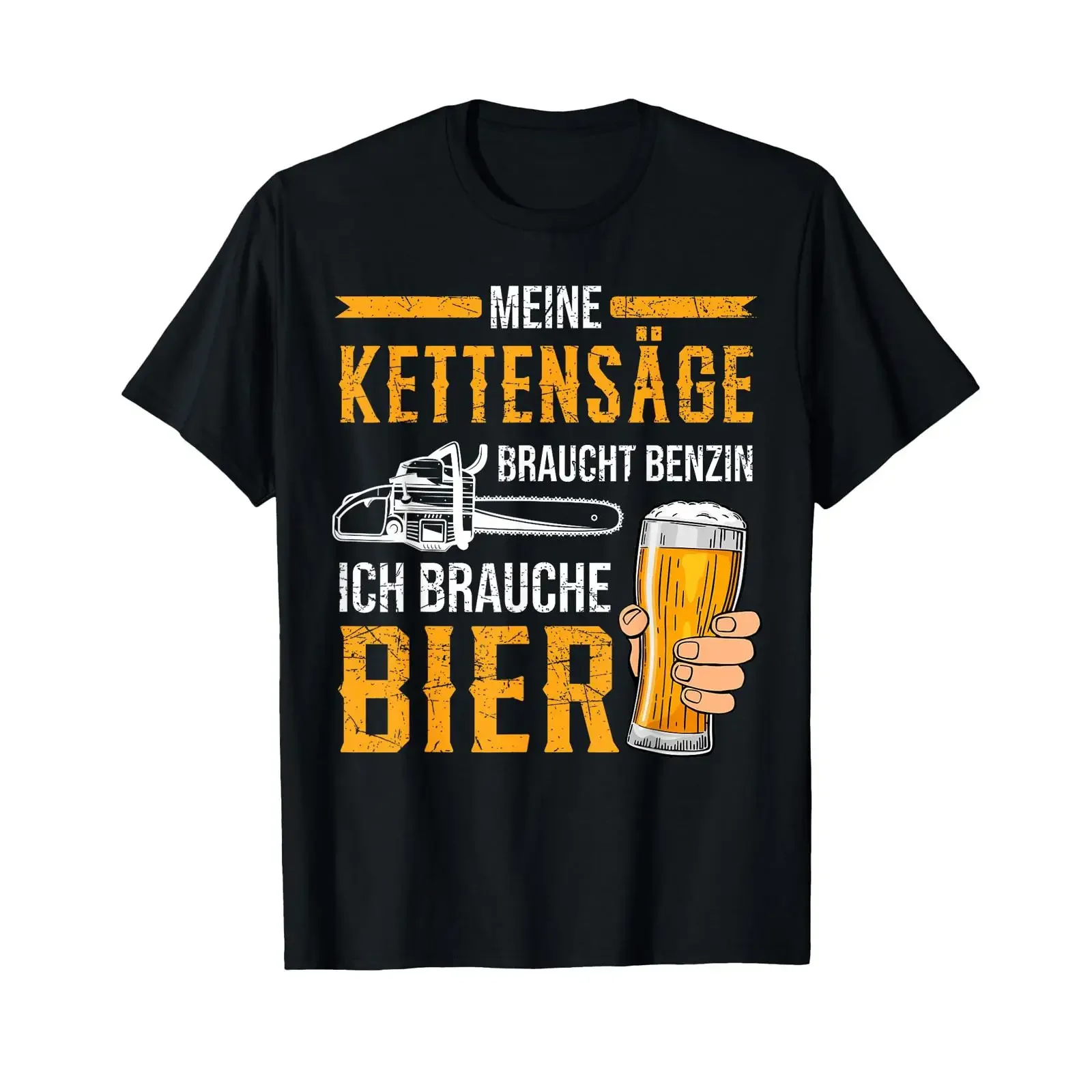 Chainsaw Beer Petrol Wood Making Forest Tree T Shirt vintage Washed Stylish Soft Comfortable fashion Top For Everyday Wear