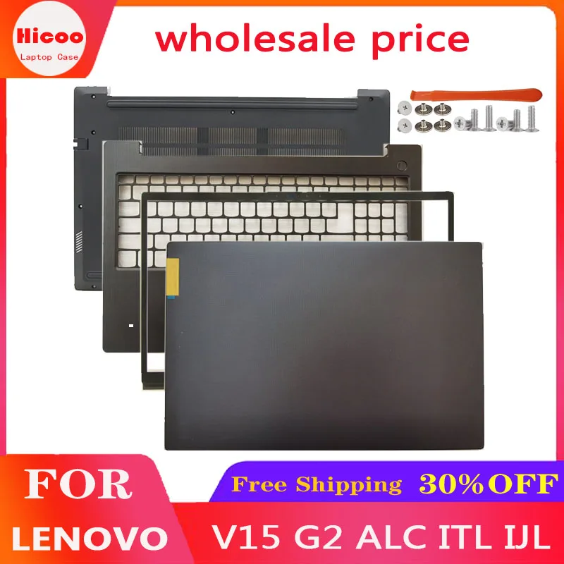 For Lenovo  V15 G2 ALC ITL IJL Screen Back case Bezel Palm Rest Upper Lower Bottom Shell Top Cover Frame 5CB1B96445 5CB1B9644