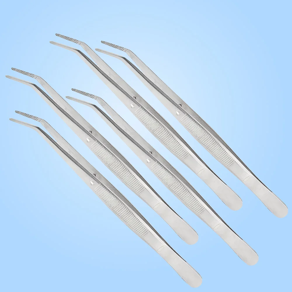 

1/5pcs Dental Cotton Tweezers Stainless Steel Filling Clip for Cotton Roll Nail Art Nippers Medical Surgical Instrument