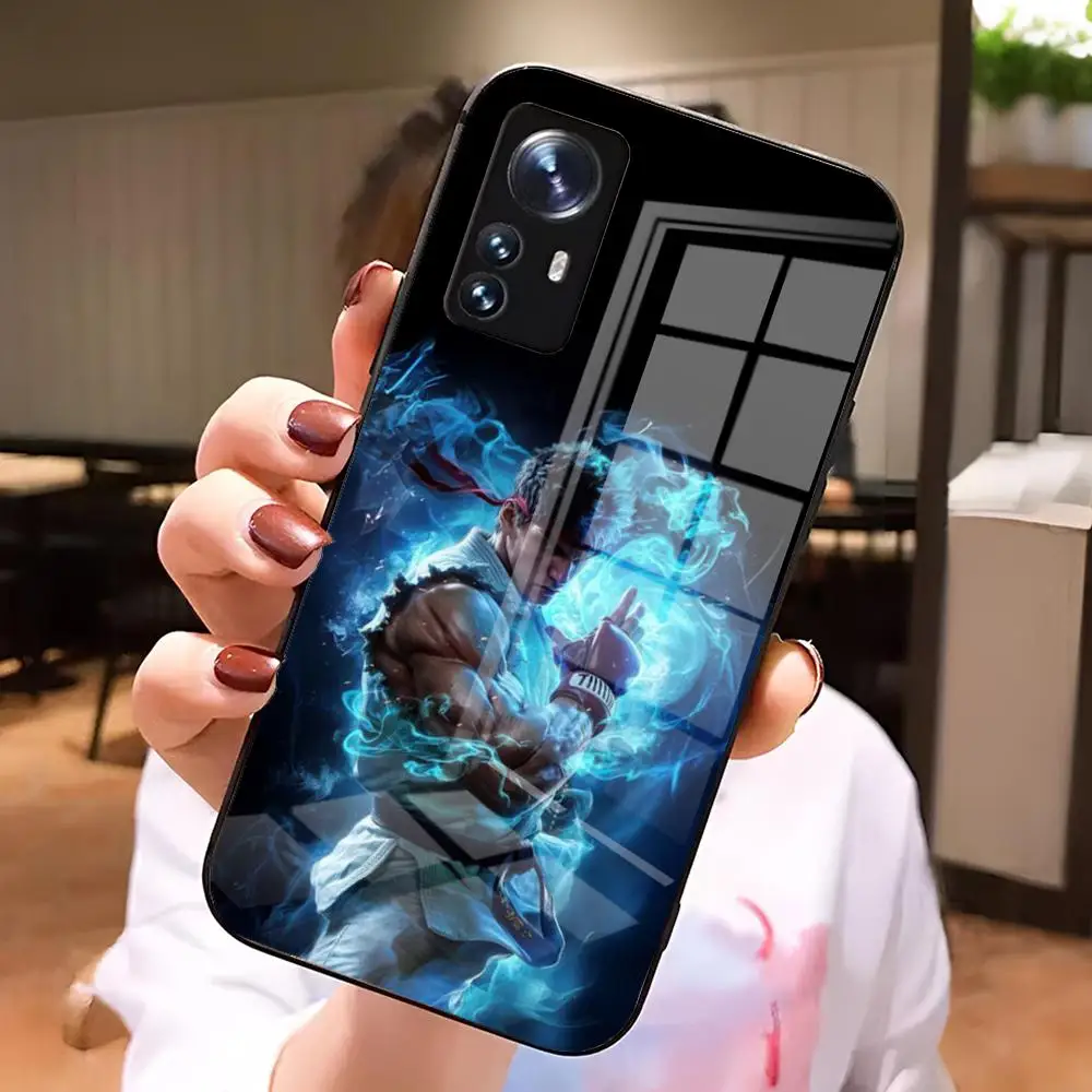 Street Fighter Ryu Phone Case For Samsung S25 S24 S23 S22 S21 S20 Plus Ultra Note20 Glass Phone Case Popular Premium