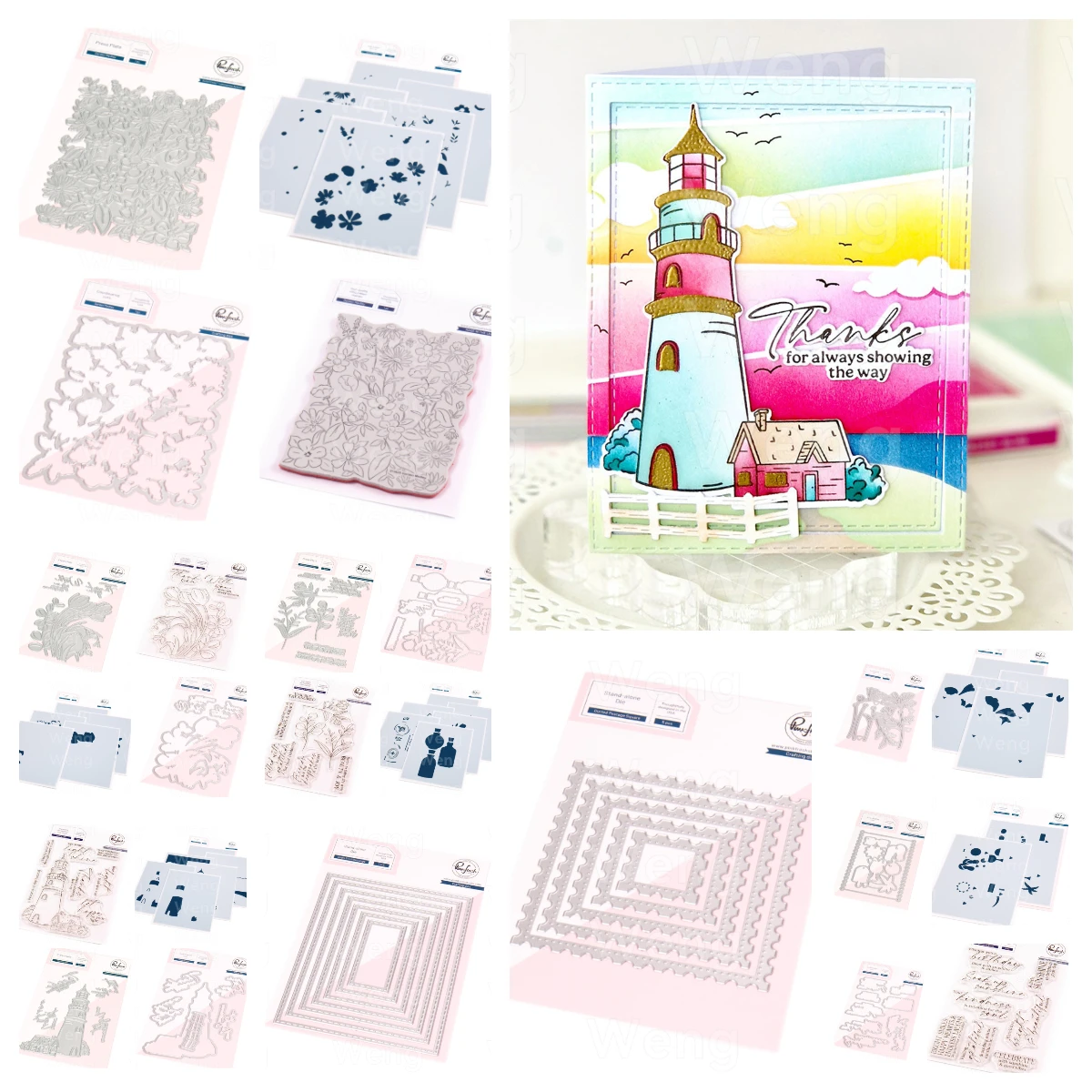 

2025 New Pink Fresh Dies Stamps Stencils Summer Fun Rectangular Frame Flower Die Mold DIY Scrapbooking Greeting Card Paper Craft