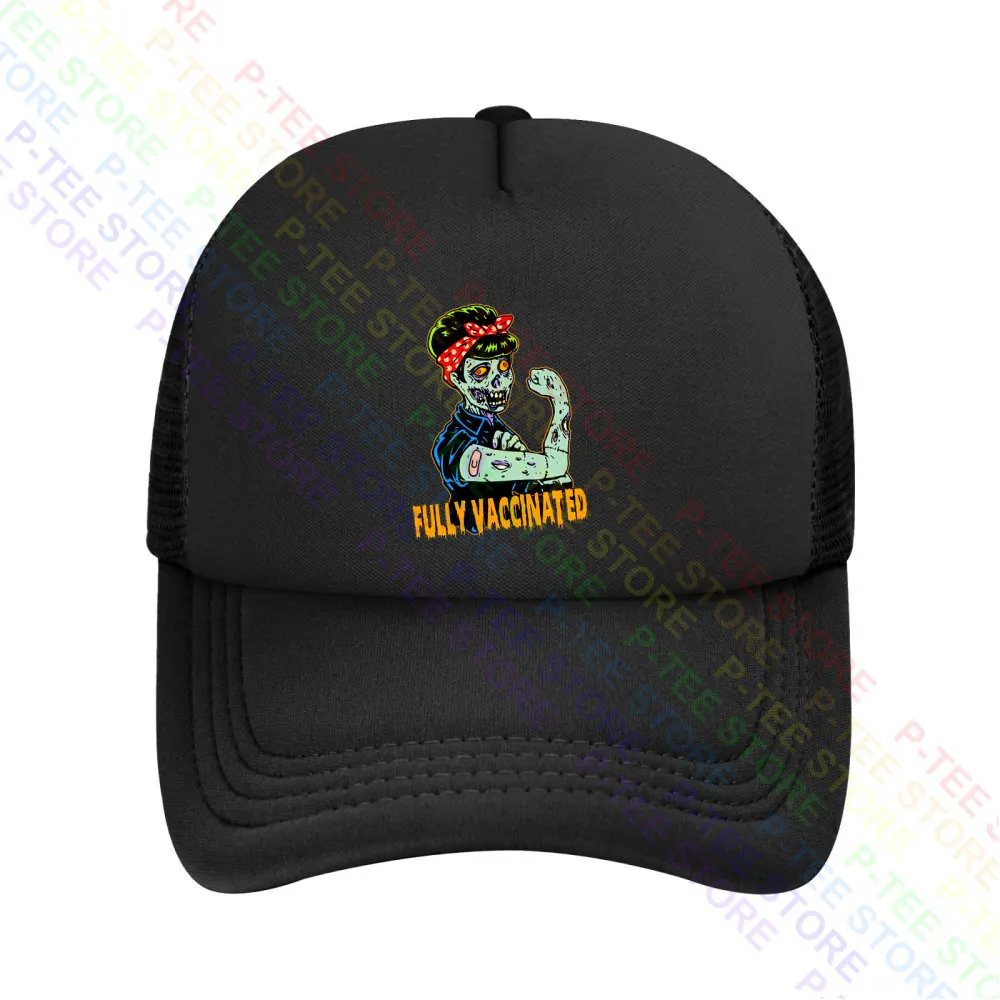 Fully Vaccinated Vaccinated Zombie Baseball Cap Snapback Caps Knitted Bucket Hat