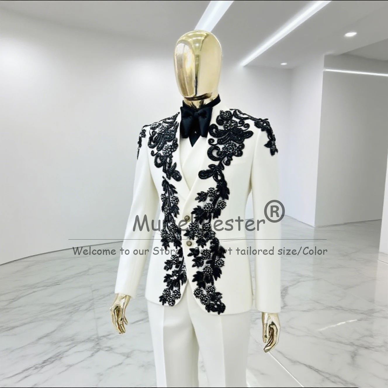 

Эксклюзивные свадебные костюмы с кристаллами и аппликациями из бисера для мужчин, комплекты из 3 предметов, однобортный пиджак для жениха по индивидуальному заказу, terno masculino