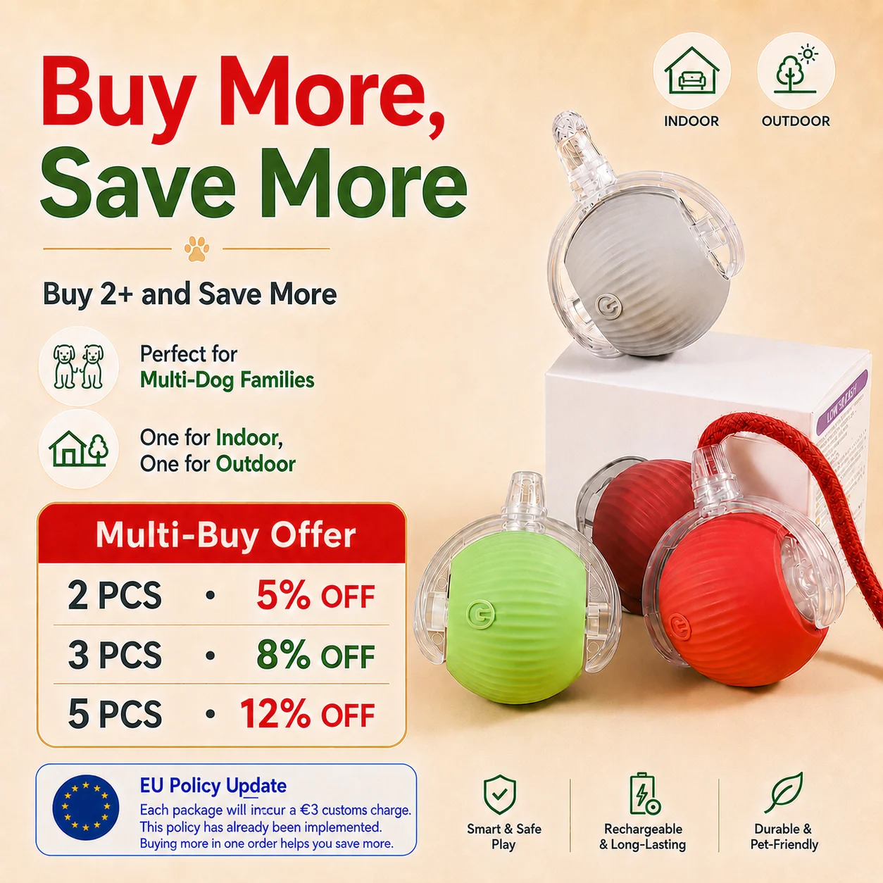 New Cat Dog Interactive Ball Toy Automatic Rolling Cat Rechargeable Smart Kitten Smart Puppy Intelligent Balls Moving Bouncing