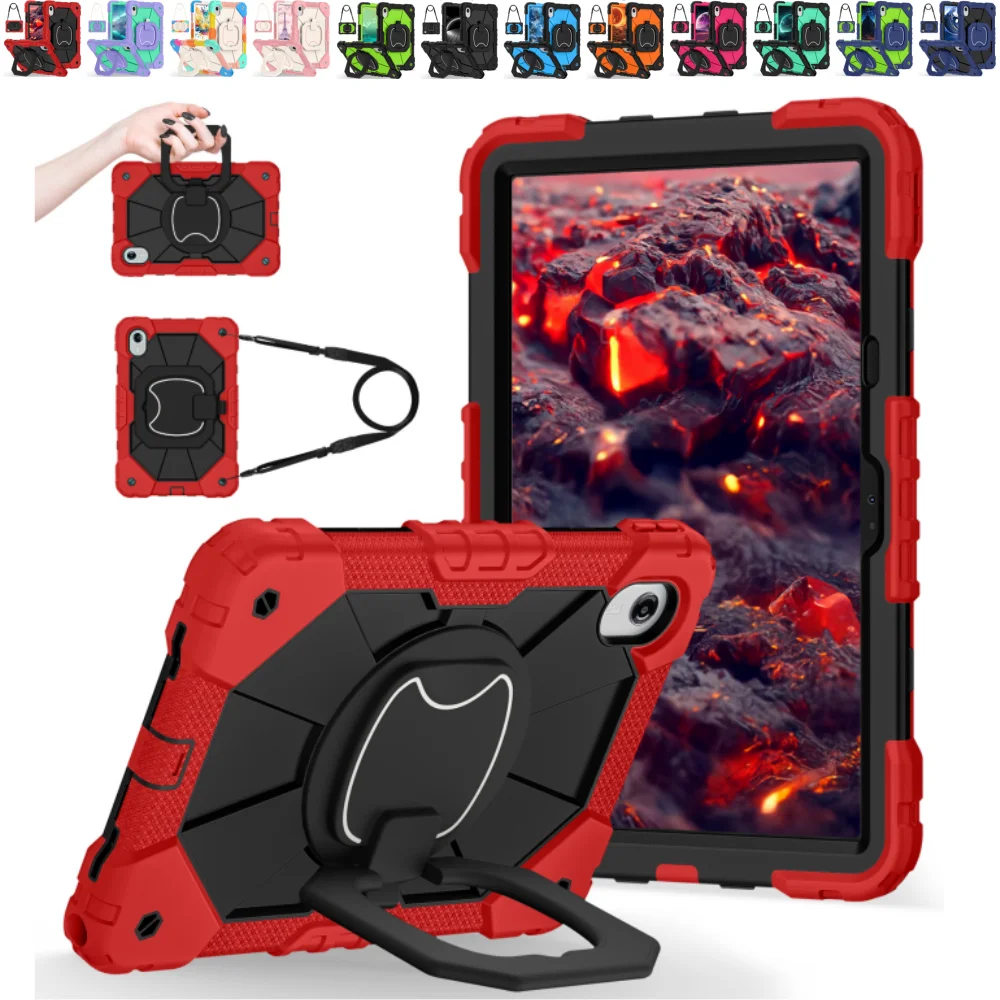 

Heavy Duty Case for Lenovo Tab M11 11 inch Xiaoxin Pad 2024 11" TB331FC TB330FU Silicone + PC Shockproof Stand Cover with Strap
