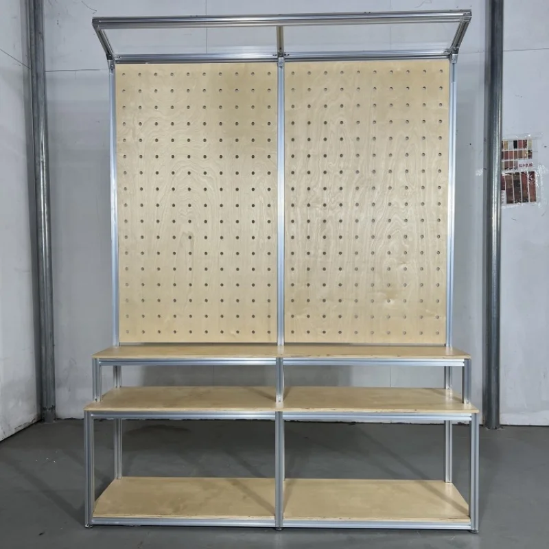 

Aluminum profile birch hole board storage cabinet display cabinet