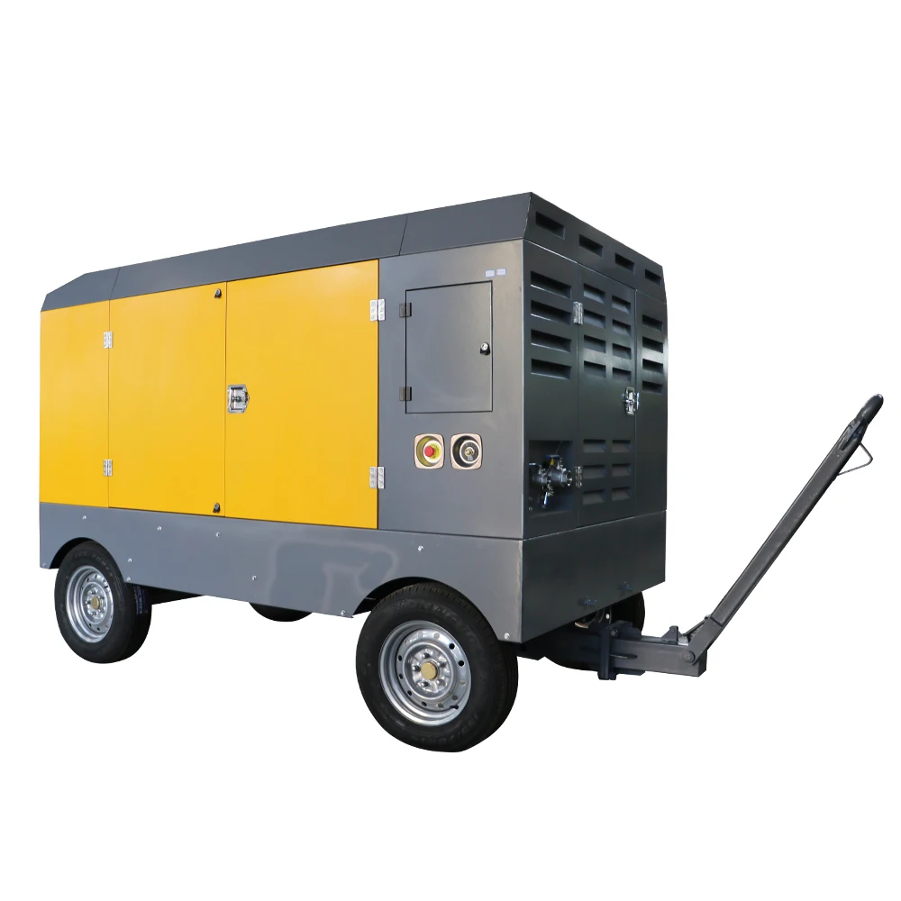 8-35bar Portable Screw Air Compressor Diesel Engine Powered for Mining Quarry Water Well Drilling Rig Factory Wholesale