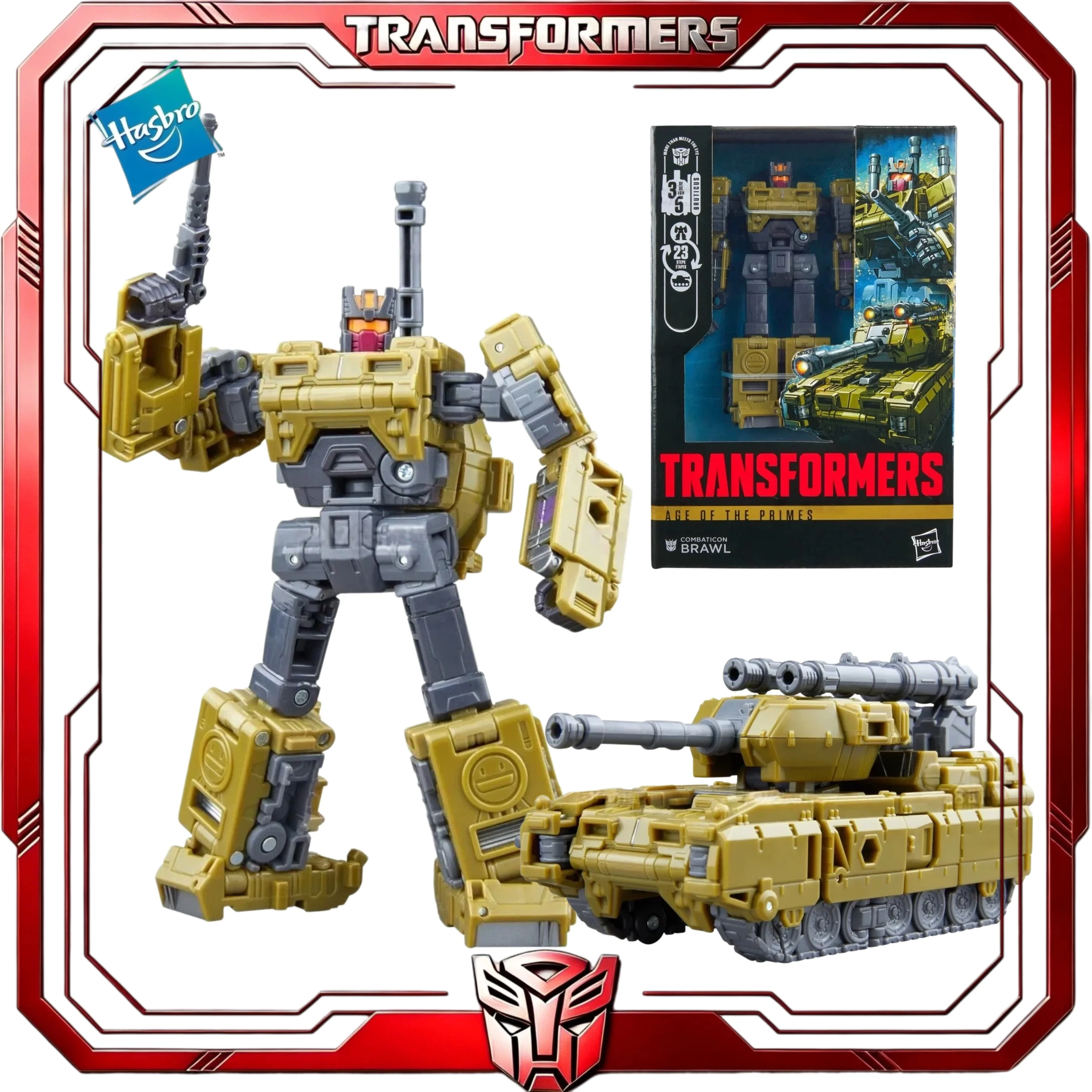 In Stock Transformers Age of the Primes Voyager Brawl Hasbro Combaticon Bruticus Tank Collectible Action Figure For Fans