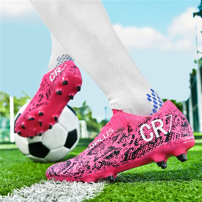 

Hot Sale Fashion Men's Soccer Sneakers Unisex Professional Long Spikes Football Cleats Men Lightweight Futsal Shoes Trainers Men