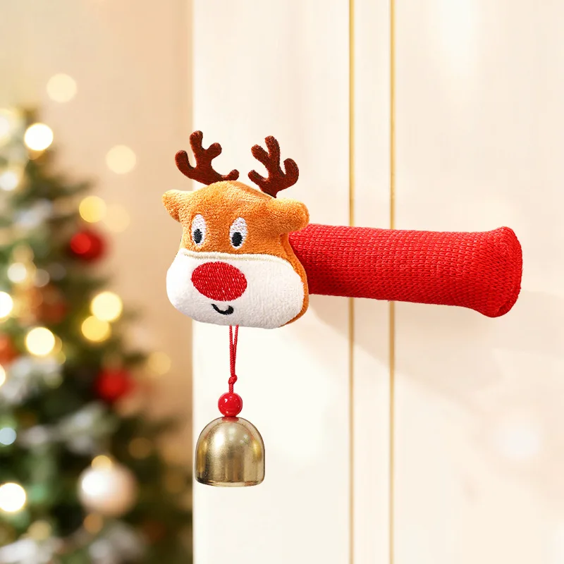زينة مقبض باب عيد الميلاد، قفازات مقبض باب سانتا كلوز، زينة شجرة عيد الميلاد، أغطية الغرف إكسسوارات المنزل
