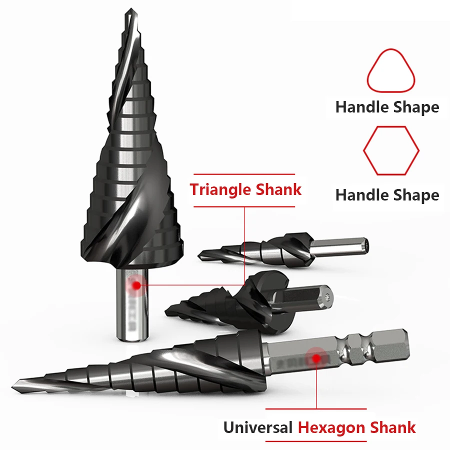 Imagem -04 - Pagode Broca de Cobalto Grau Industrial Tialn Fresagem Broca Trapezoidal Bit Passo Passo Bit Reta Sulco Passos Aço Inoxidável