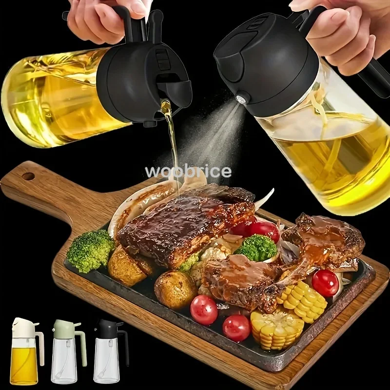 Glass Oil Spray Sprayer for Cooking Olive Spray Spray Oil Polisher Mister for Salad BBQ Kitchen Baking Empty Vinegar Bottle