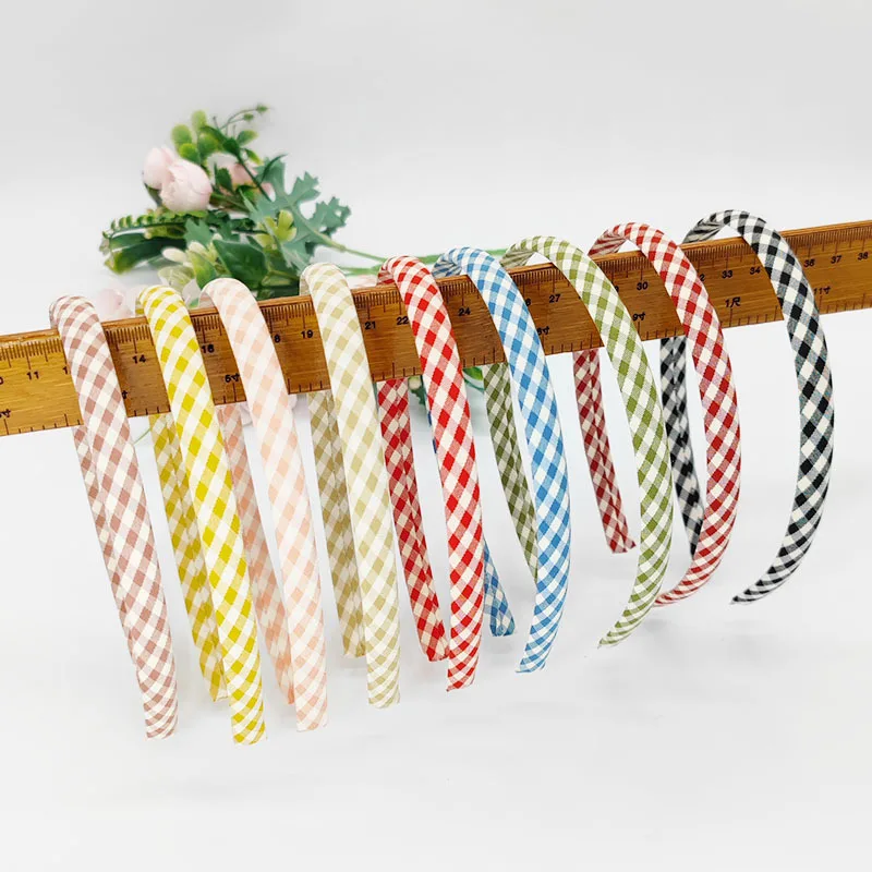 

1pc Simple Plaid Headband Generation Hair Art Wash Face Press Hairpin 1.2CM Hair Band