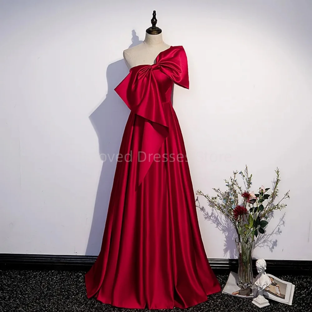 

New Luxury Temperament Attire Big Bow Dresses Banquet lady Evening Gowns Prom Celebration Birthday Party Vestidos De Noche