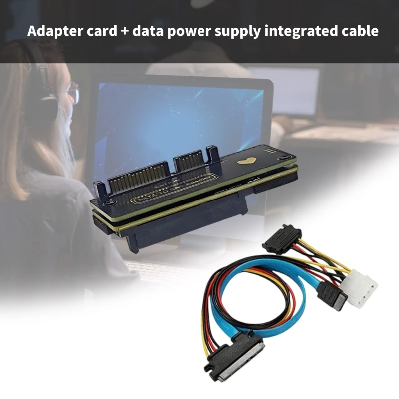 Thẻ Riser Cáp Chuyển Đổi 20CB 6Gbps 22Pin Sang 29Pin Cho Ổ Cứng Thể Rắn 2.5/3.5 Inch HDD