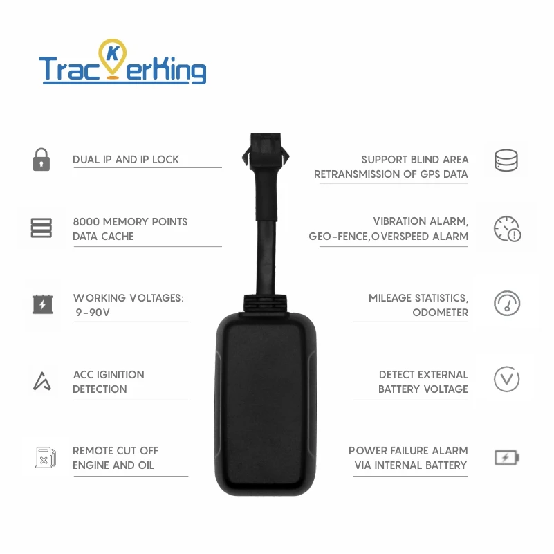 TrackerKing EC08 2G GPS Tracker Car GPS tracker Realtime Tracking Locator Device GT06 Protocol Batter Than J14