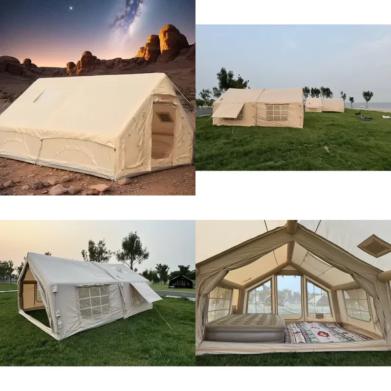 2026Hot Cotton Air Tent for Outdoor Camping Inflatable Camping Tent with Water-Resistant Features