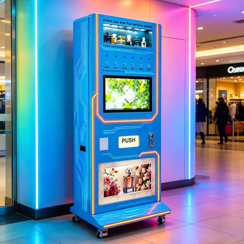 

Automatic Perfume Spray Vending Machine Smart Fragrance Dispenser with Touch Screen Retail Solution Wholesale Customized