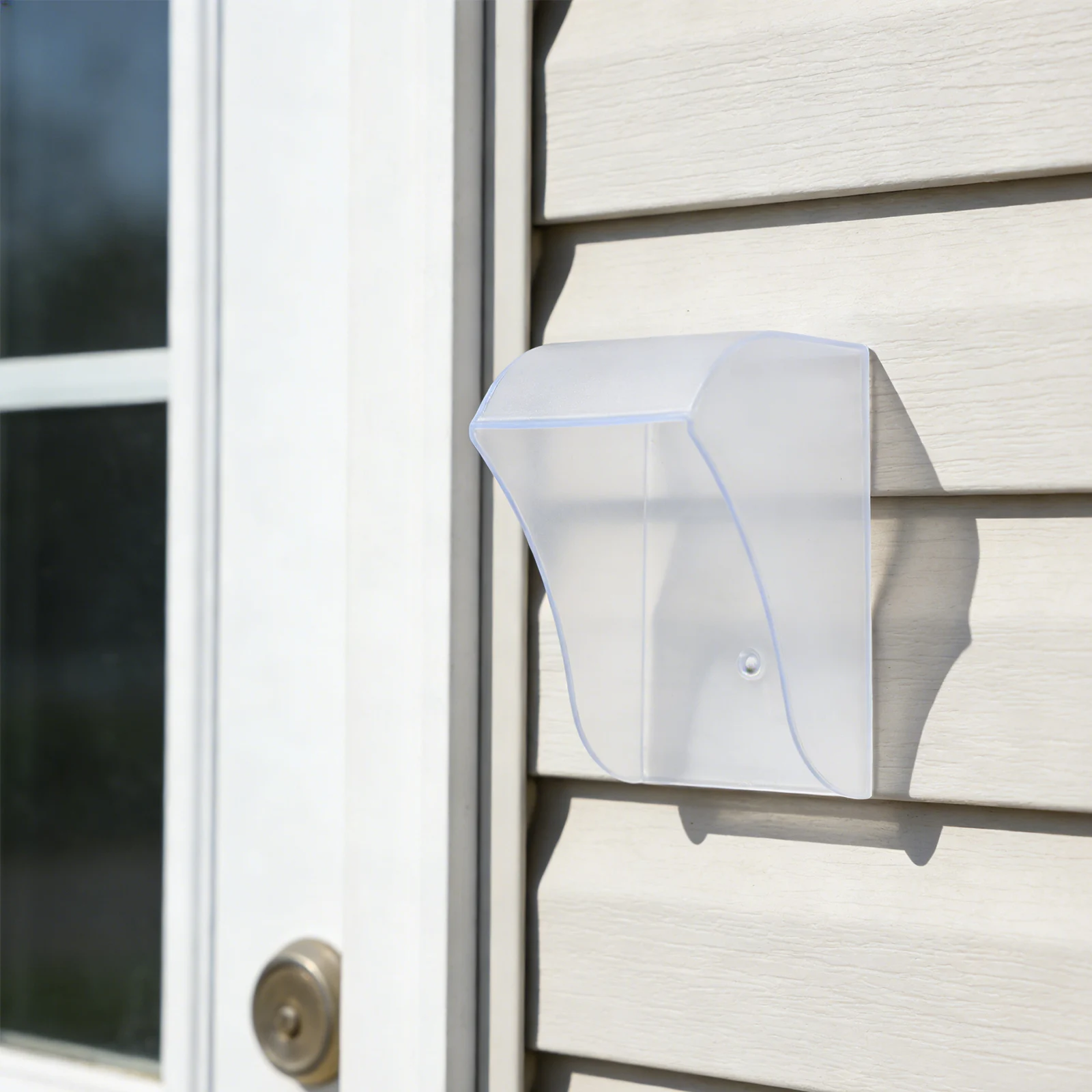 Wireless Doorbell Cover Outdoor Waterproof Black Transparent Door Bell Button Protector Plastic Dustproof Doorbell Rain Cover