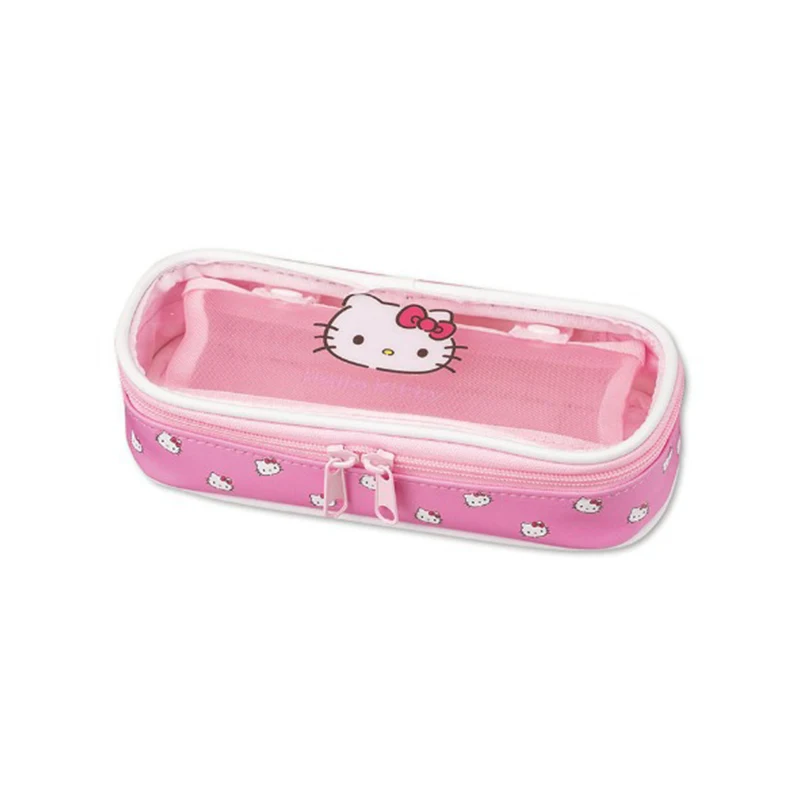 Cute Cartoon Hellokitty Melody Kuromi Cinnamoroll Pvc Transparent Waterproof High-Looking Student Pencil Bag Wash Cosmetic Bag