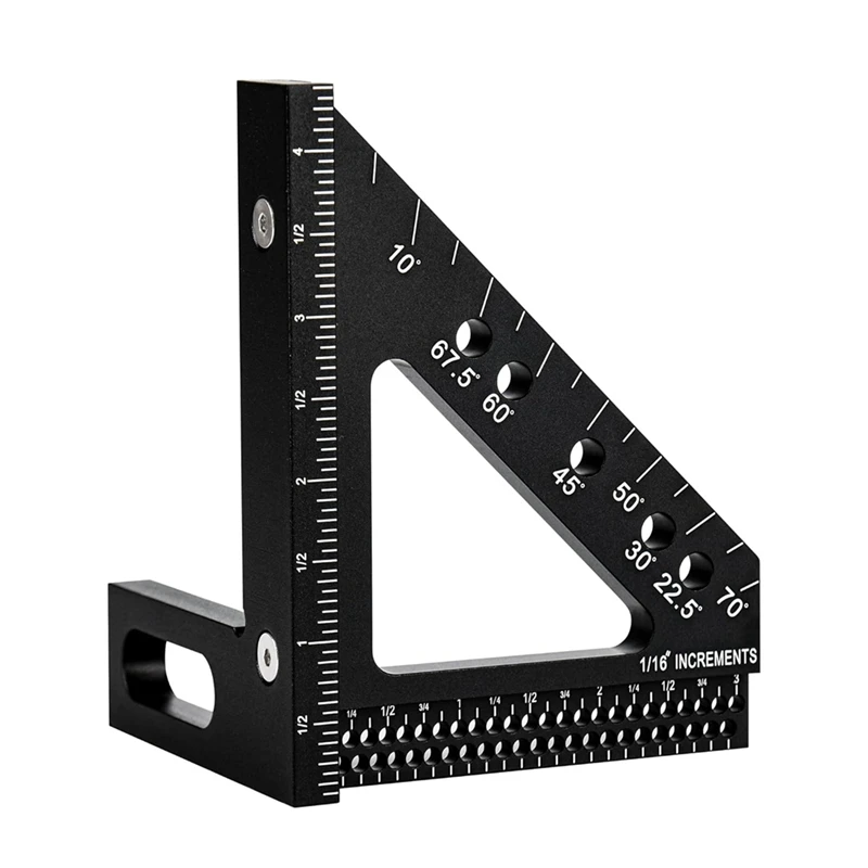 

Carpenter Square,Scribing Ruler Measuring Layout Tool, Protractor Right Angle Ruler, Miter Triangle Ruler Woodworking