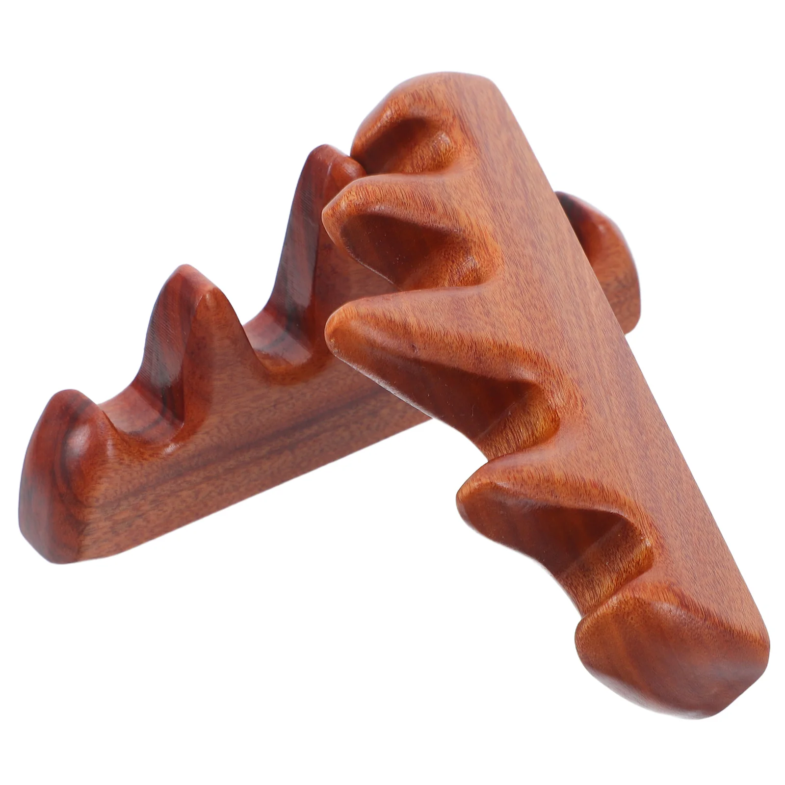 

2 Pcs Pen Holder Artist Brush Stands Chinese Rest Wood Calligraphy Hanger Retro