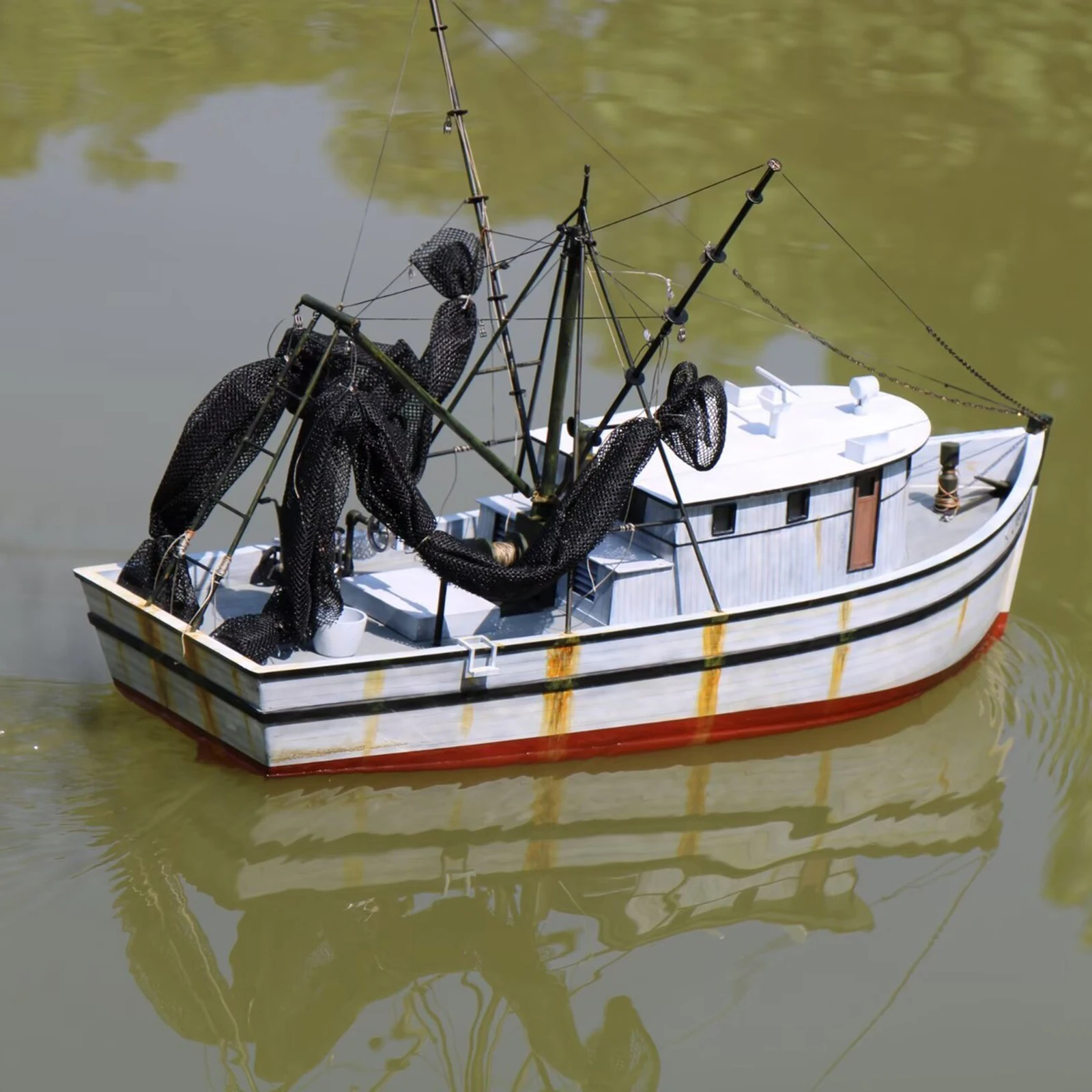 1/20 RC قارب 60 سنتيمتر محرك واحد جيني التحكم عن بعد الروبيان السفن مع الرادار الديناميكي RC Schiffe نموذج RTR سفينة لعبة الصبي هدية #3