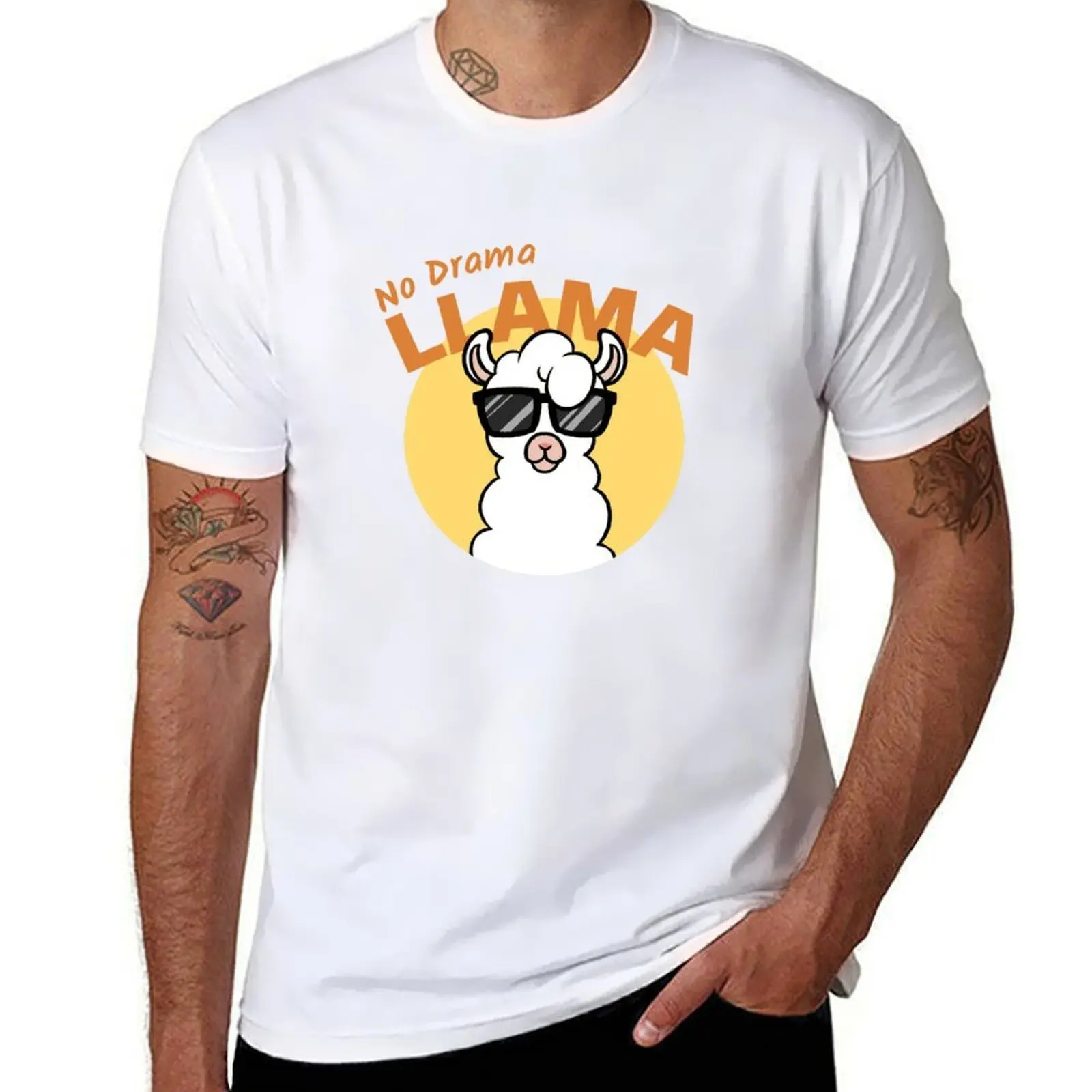

No Drama Llama T-Shirt t shirts with prints anime t shirts oversize T-Shirt