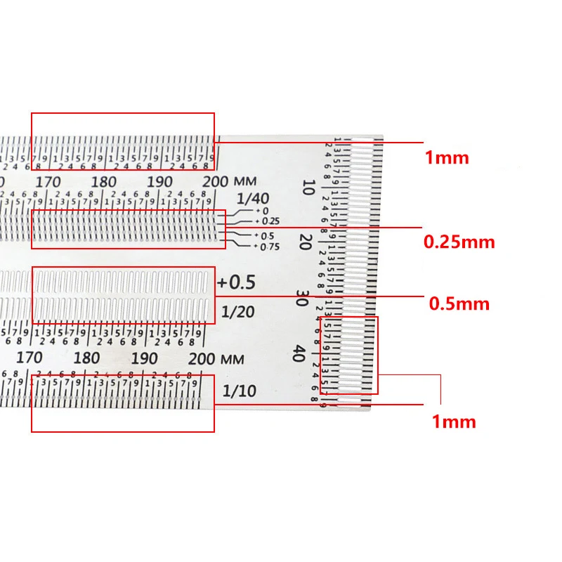 1pc High Precision Scale Ruler 200/300mm Stainless Woodworking Scribing Mark Line Gauge Carpenter Measuring Tool