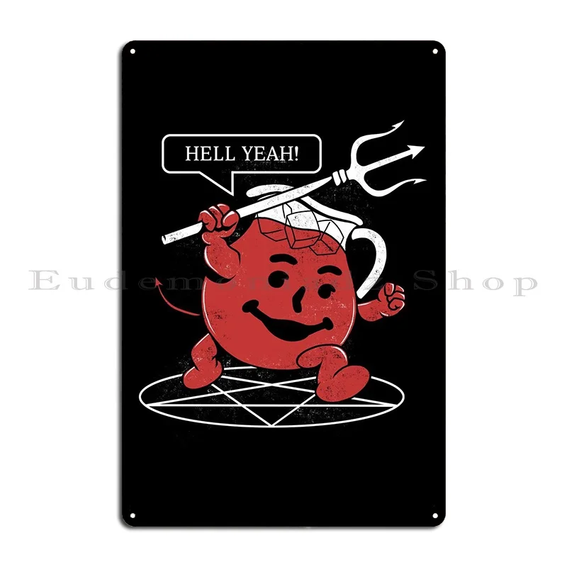 Hell Yeah Metal Plaque Poster Party Bar Cave Cinema Customize Wall Decor Tin Sign Poster