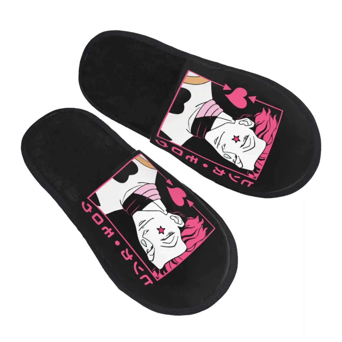 Custom Hunter X Hunter House Slippers Women Soft Memory Foam Hisoka Morow HxH Slip On Bedroom Slipper Shoes