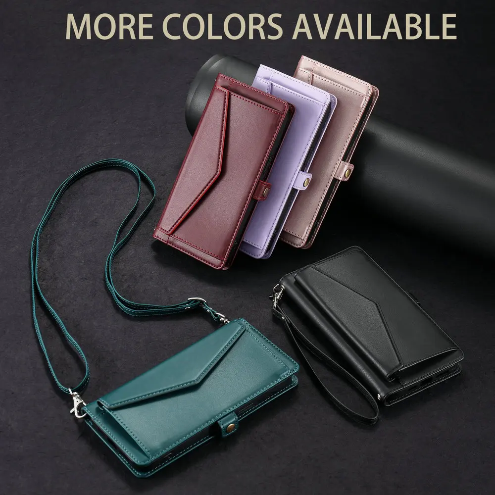 For Xiaomi Redmi Note 11 12 13 Pro Plus 5G Luxury Case Wallet Crossbody Funda Redmi Note 13 Pro 12 11 12C 13C 11S Leather Cover