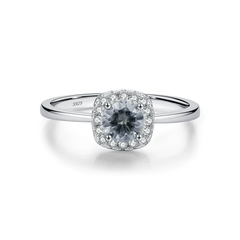 

ZFSILVER, серебро 925, модный дизайн, роскошный модный цвет D, муассанит, серый квадратный кольцо для подвесок, женские вечерние ювелирные изделия, подарок MSR0087