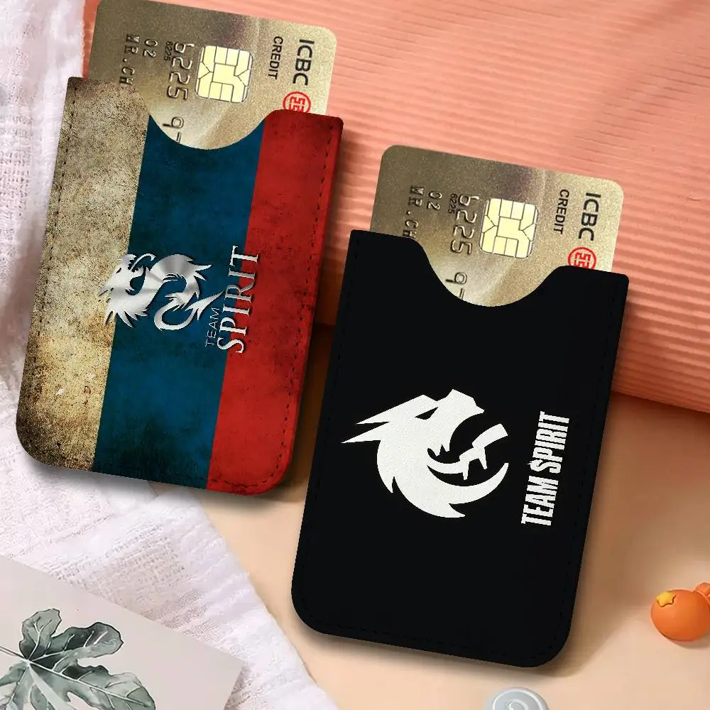 Game T-Team Spirit Creative Printed with Leather Protective Case Business Portable Letter Pattern Leather Credit Bags