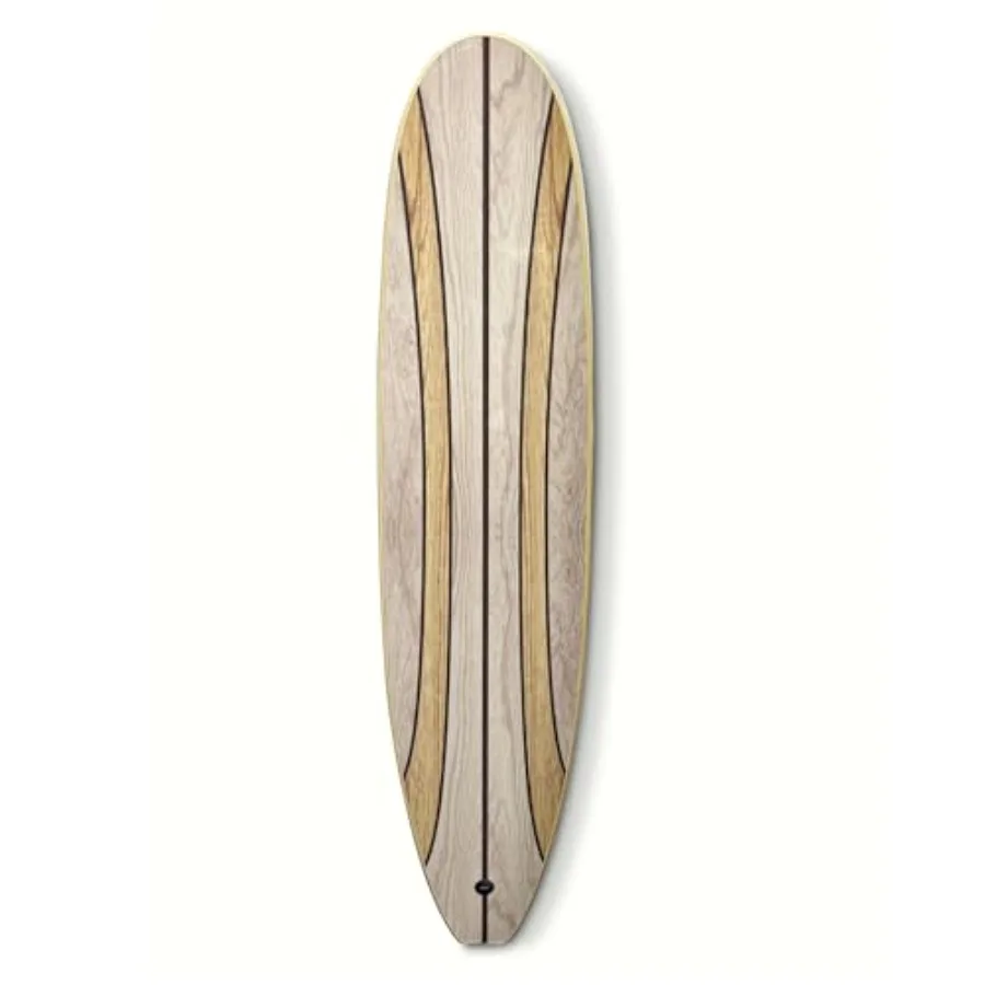 Decoração de arte de parede de prancha de surf longboard - 66 polegadas - Acabamento brilhante - Exibição vertical ou horizontal - Beach House Coastal Trop