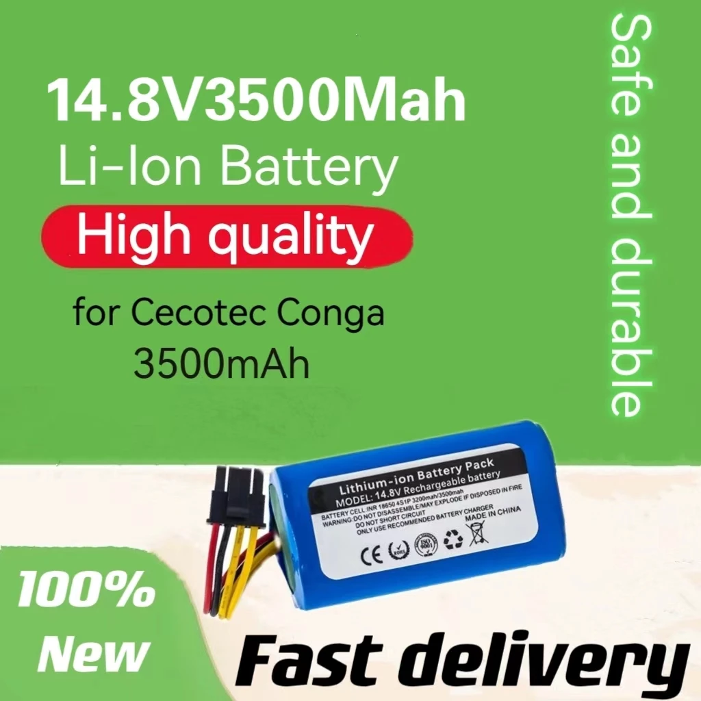 

18650 battery pack 14.8v Li-Ion Battery for Cecotec Conga 1290 1390 1490 1590 Vacuum Cleaner Genio Deluxe 370 Gutrend Echo 520