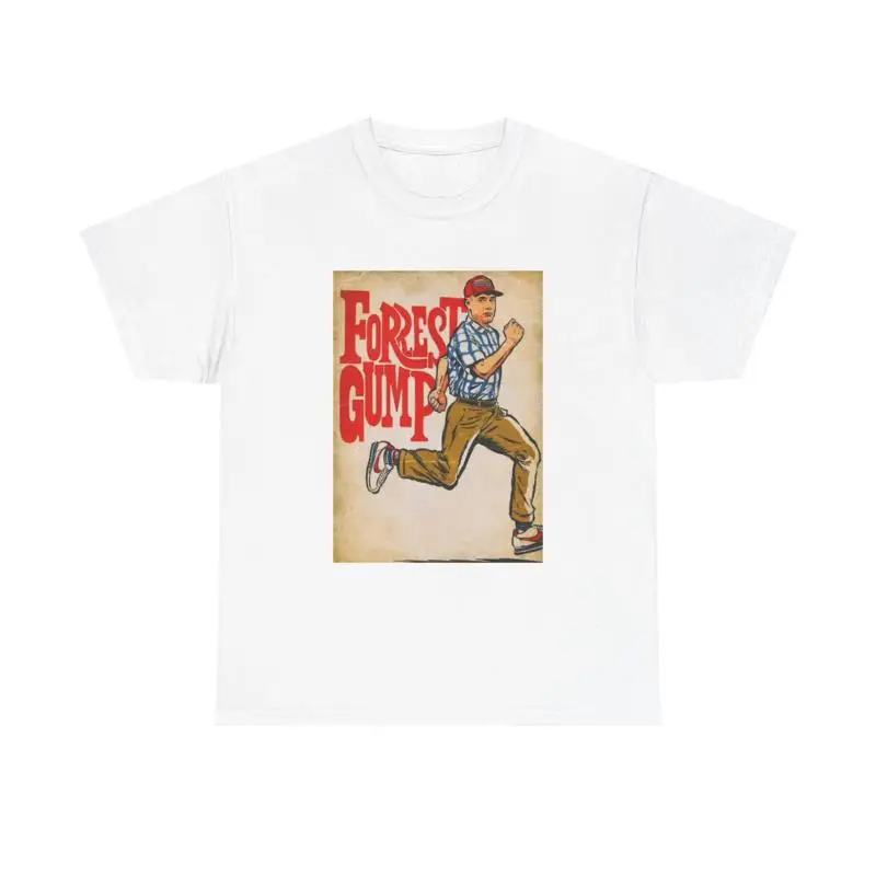 Forrest Gump T Shirt Vintage Retro Movie Poster Heavy Cotton