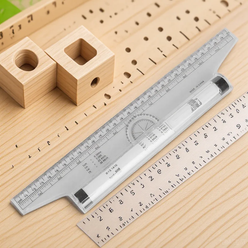 

Frame Drawing Roller Ruler Student Use Measure Plastic Rolling Drafting Geometric