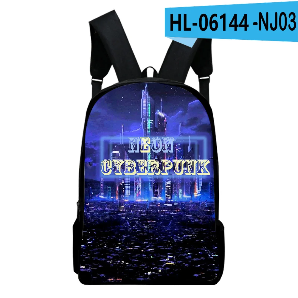 Cartoon Novelty Cool Cyberpunk Notebook Backpacks pupil School Bags 3D Print Oxford Waterproof Boys/Girls Laptop Backpacks