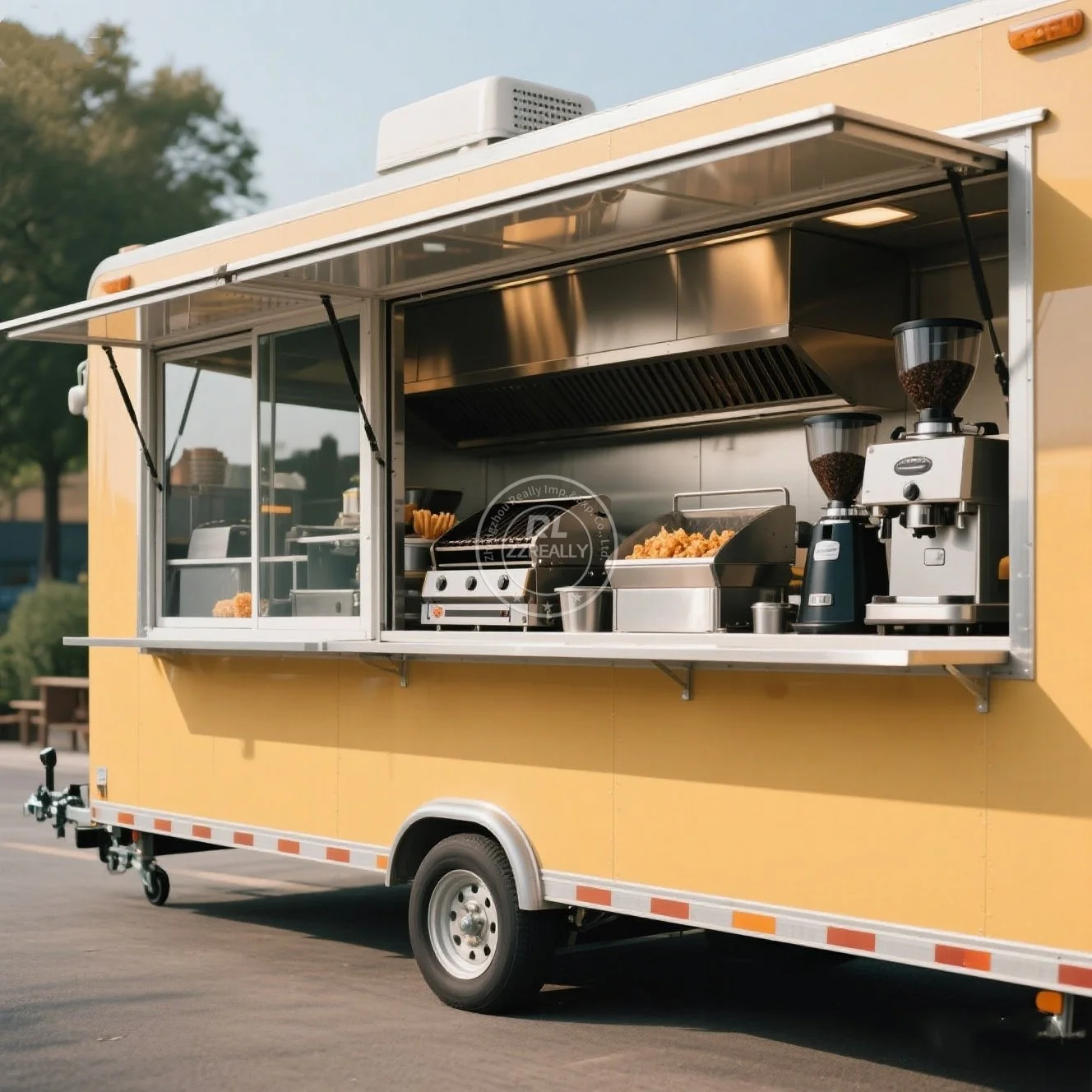 

Concession Mobile Hot Dog Cart Fast Food Trailer Fully Equipped Street Pizza Ice Cream Kiosk Custom Mobile Food Truck