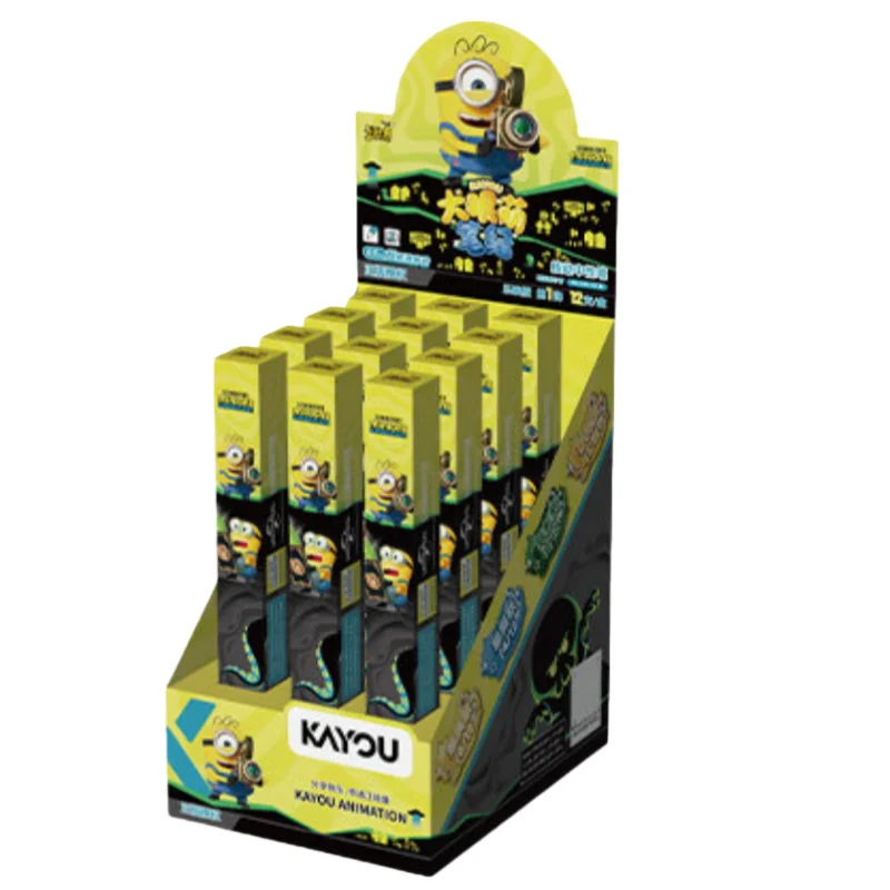 Originele KAYOU Minions Big Eyes Cute Gel Pen Series Blind Box Anime Character Model Collection Vakantie Verjaardagscadeau Speelgoed