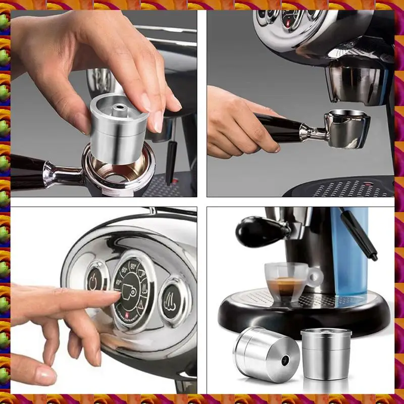 

Aimee 2X Reusable Refillable Coffee Capsule Stainless Steel Coffee Capsule Concentrated Coffee Filter For ILLY Coffee Machine