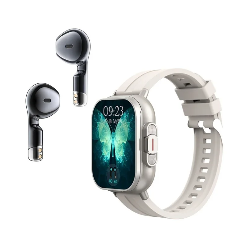 

JABS-2 в 1, беспроводные Bluetooth-смарт-часы, TWS, наручные часы с шумоподавлением и вкладышем, мониторинг сердечного ритма, NFC, легко