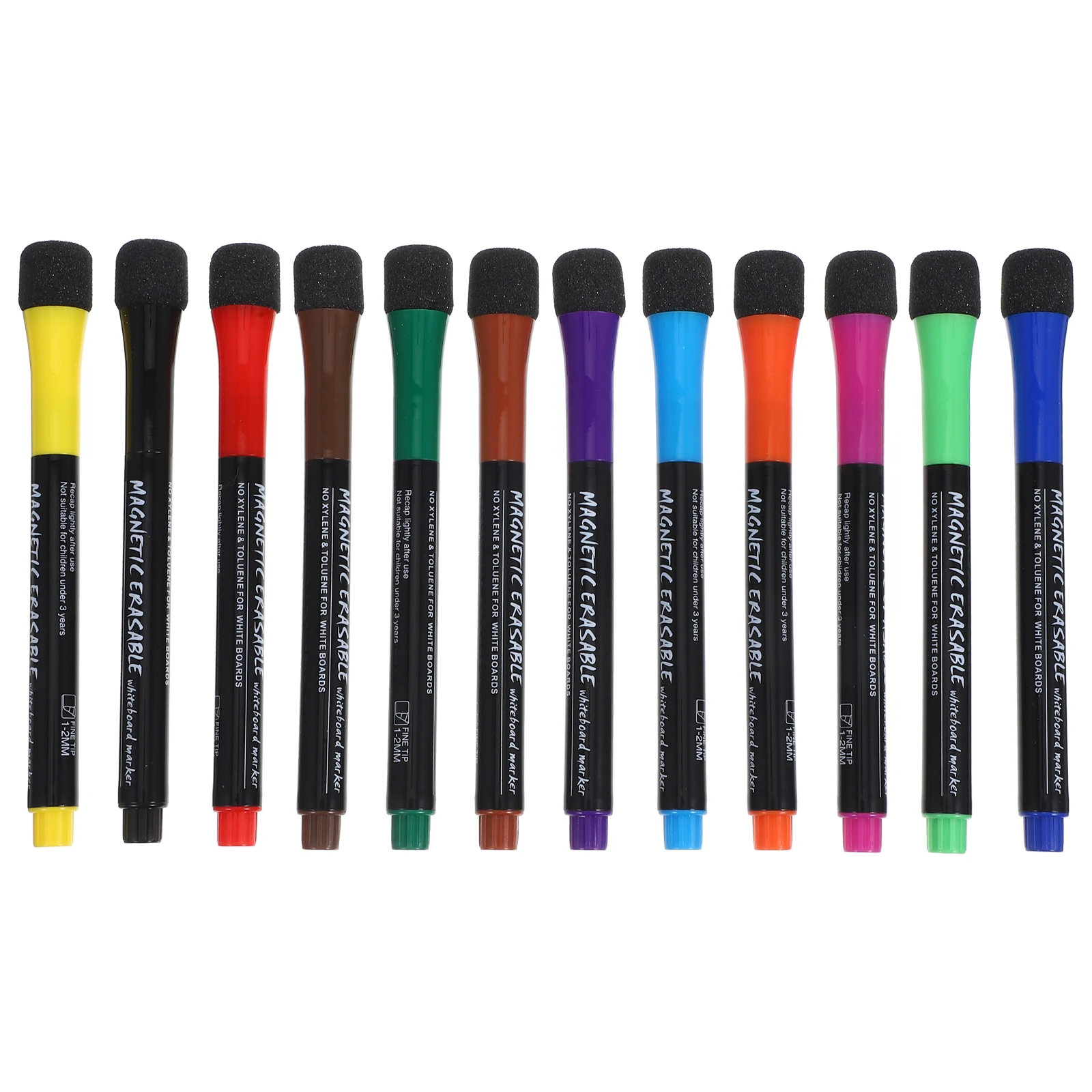 12pcs Whiteboard Pen Dry Whiteboard Dry Erase Makers Erase Marker Set Classroom Office Supplies 12 Colors Reusable