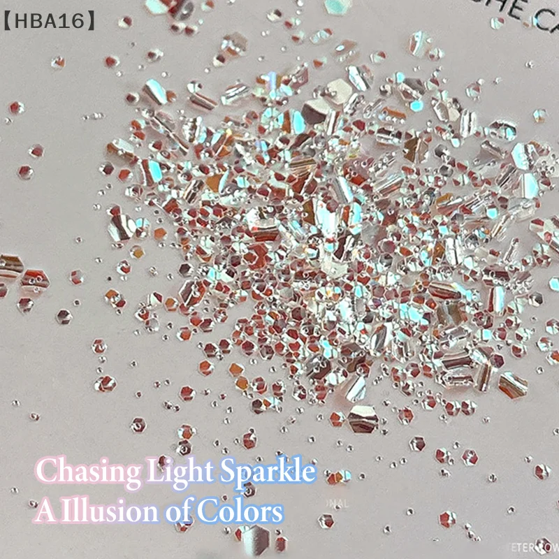 [HBA16] 1 ボックス ミニスパークリングネイルグリッター スパークリングネイルデコレーション ネイルサロンデザインアクセサリー DIY ネイルアートデザイン