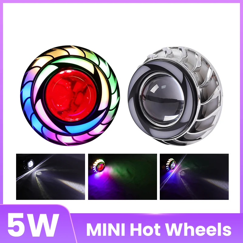 Universal Motorcycle Equipments Warning Lamp Angel Eye RGB Flashing Brake Tail Rear LED Motorbike Light Moto Accessories