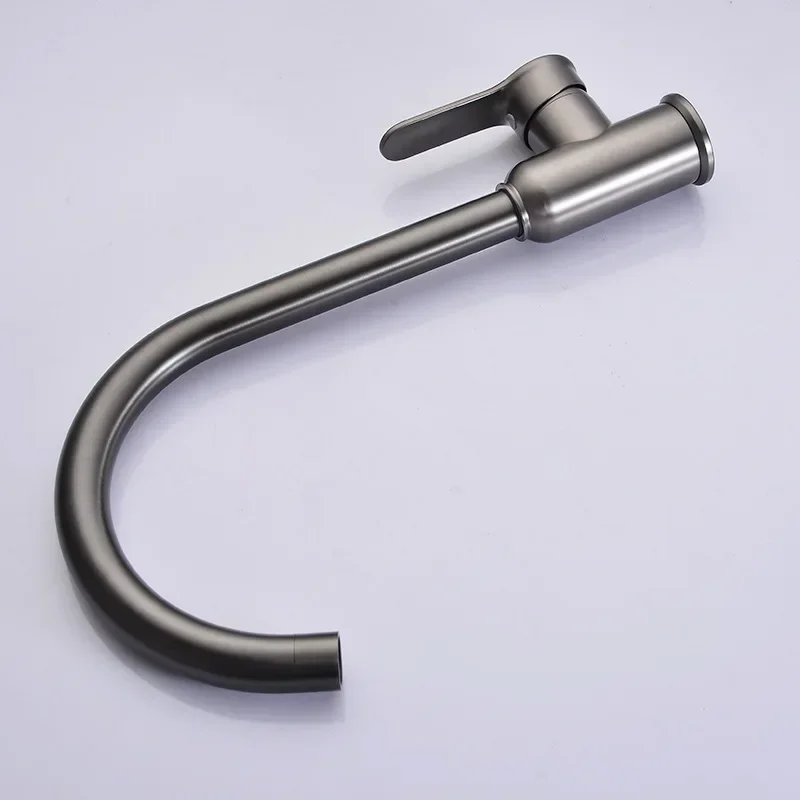 

Прочный кухонный смеситель из нержавеющей стали для мойки овощей, универсальный бытовой кран для холодной и горячей воды, для раковины-мойки
