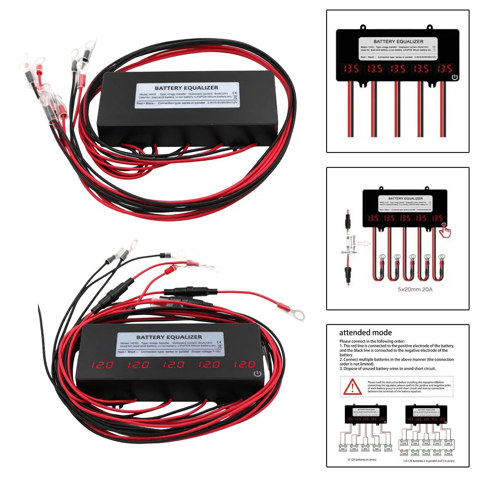 

Battery Equalizer Accessories Versatile Regulator Easy to Use Convenient