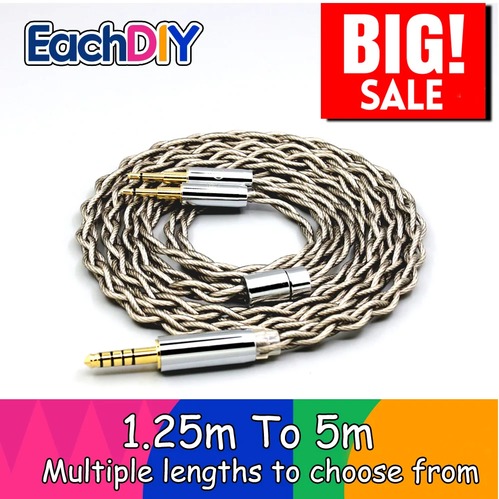 

99% Pure Silver + Graphene Silver Plated Shield Earphone Cable For Sennheiser HD477 HD497 HD212 PRO EH250 EH350 LN007949